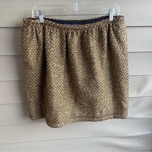 Vtg Ralph Lauren Purple Label Women's 10 Brown Woven/Tweed‎ Skirt Wool/Cashmere